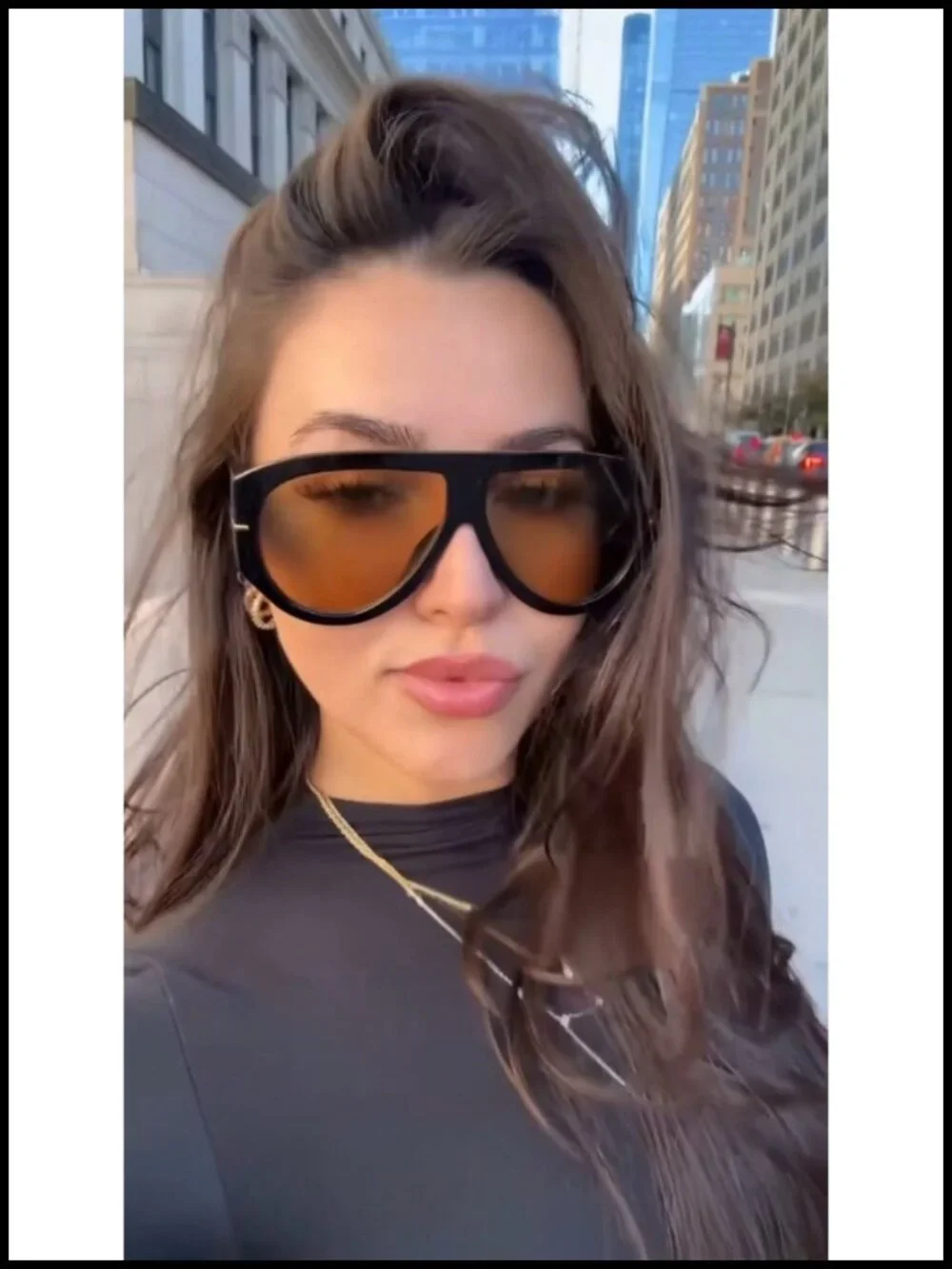 Oversized Aviator Sunglasses UV400 Protection Retro Trendy Big Shades for
